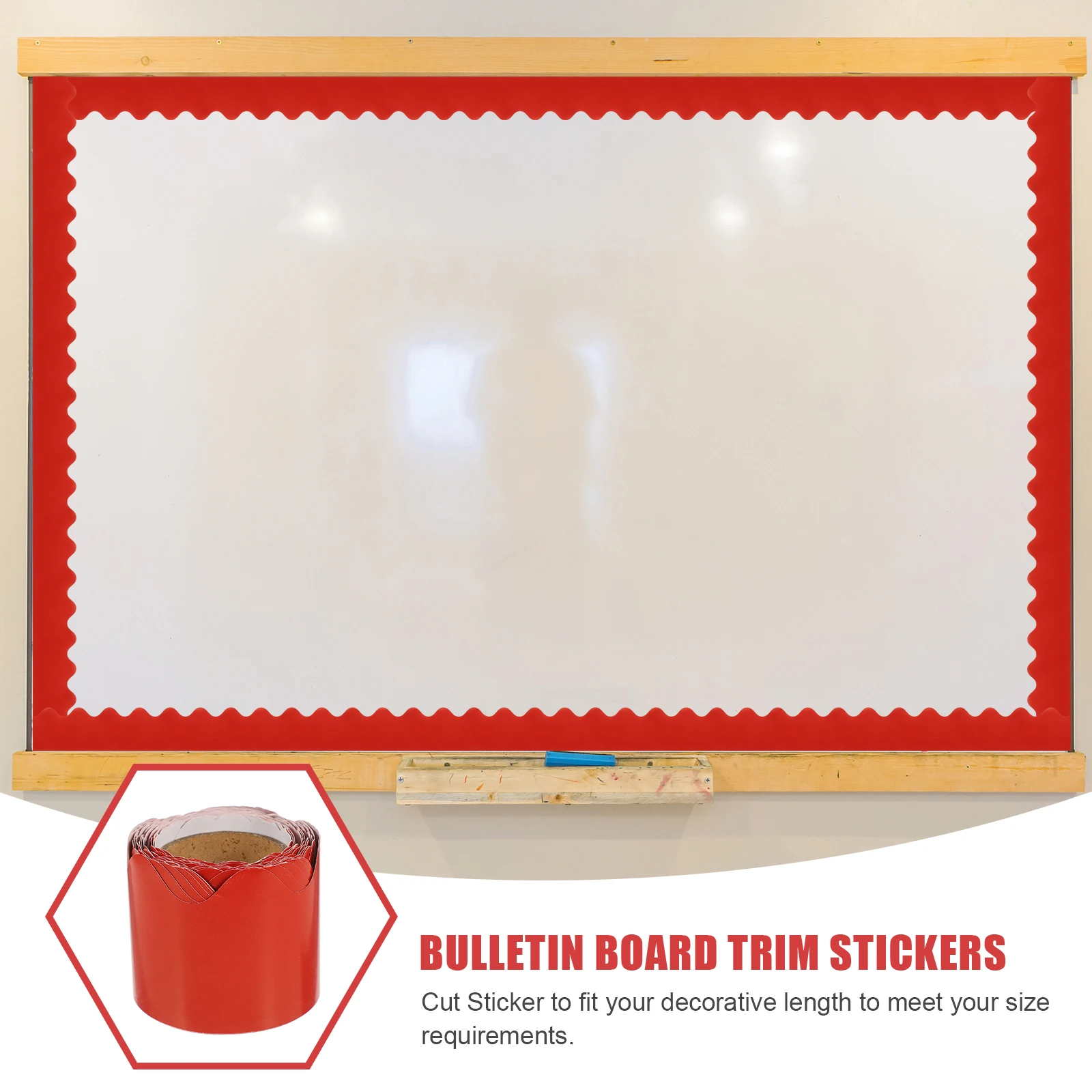 10m Board Borders Decorative Paper for Classroom Home Office Blackboard Edge Trim Wear Resistant Scalloped Edges