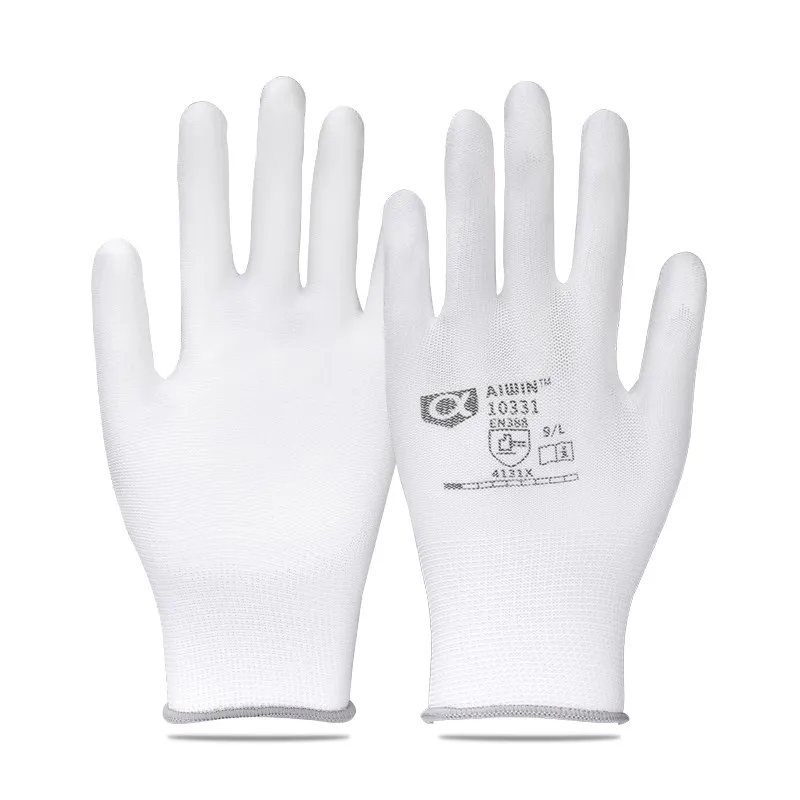 Andanda Work Gloves Economy Polyester PU Palm Dip Gloves Safety Supplies Gloves For Work Security Protection Motorcycle