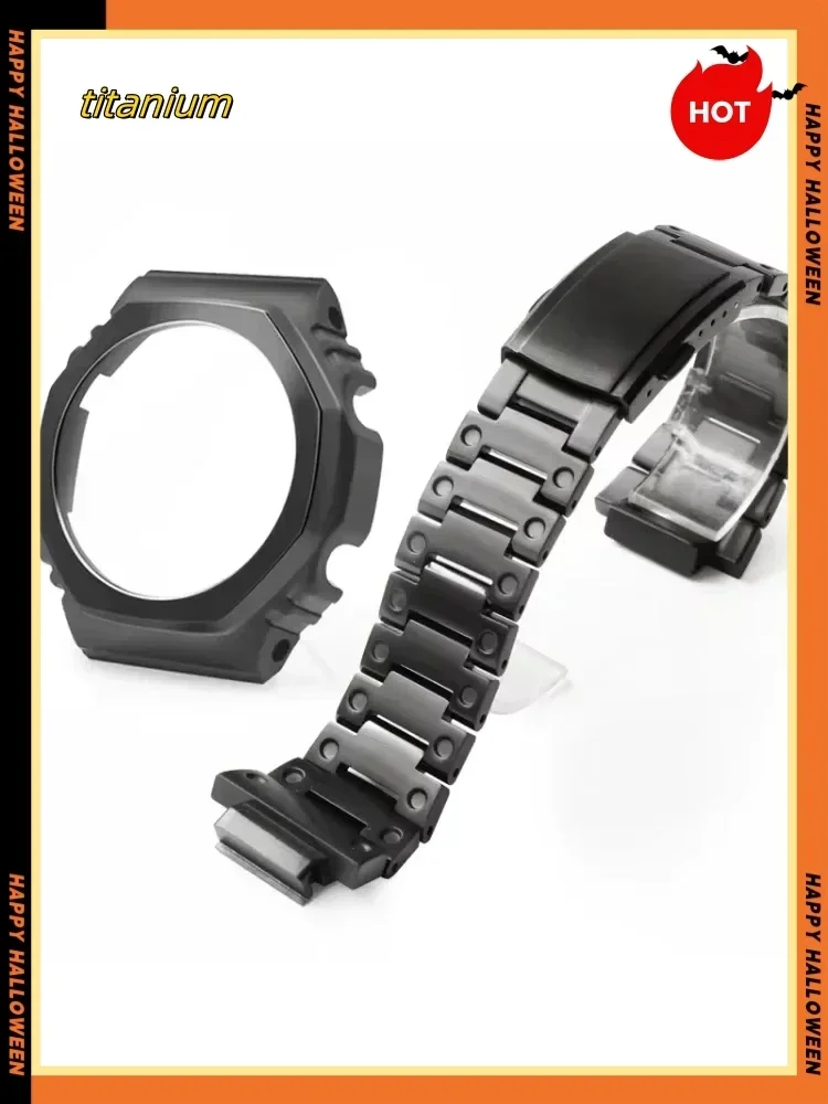 Modification Kit Titanium Case Strap for Ga-b2100 Ga 2100 Ga2110 Casioak Watchband Accessory Refit Bezel Frame