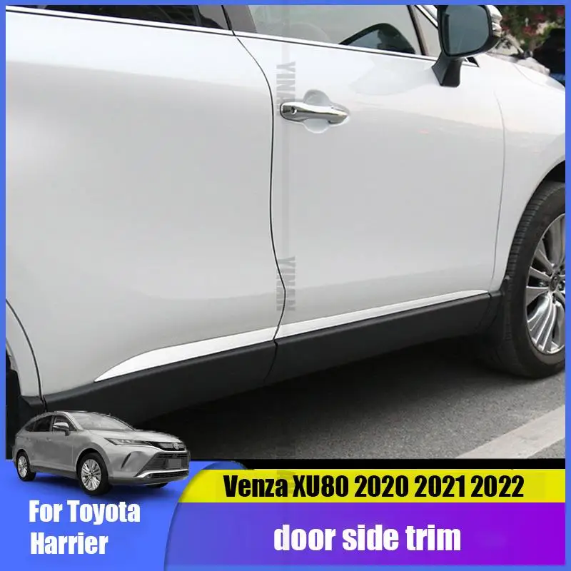 For Toyota Harrier Venza XU80 2020 2021 2022 Body Stainless Steel Door Edge Trim Cover Exterior Modified Car Accessories