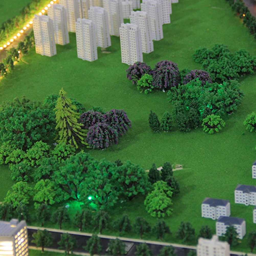 Scenery Model Trees Railroad Scale Trees Wargame 50PCS Accessories DIY Diorama Green Handmade Landscape Model A/B