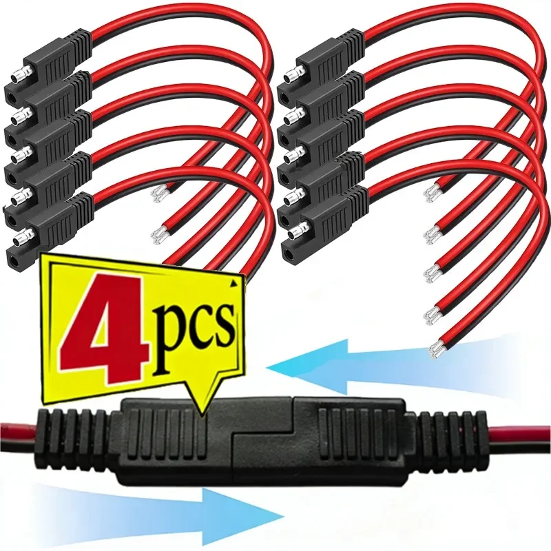 

Solar Panel Cable Wire Power SAE Quick Connector Extension Cable SAE Connector Disconnect Plug Automotive Extension Cable 1-4PCS
