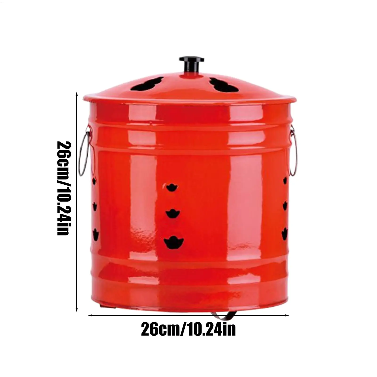 حفرة حريق مع غطاء برميل مقاوم للشرارة للحديقة الخارجية والشاطئ والتخييم في الفناء الخلفي وعاء حريق ريفي دلو مقاوم للحرارة