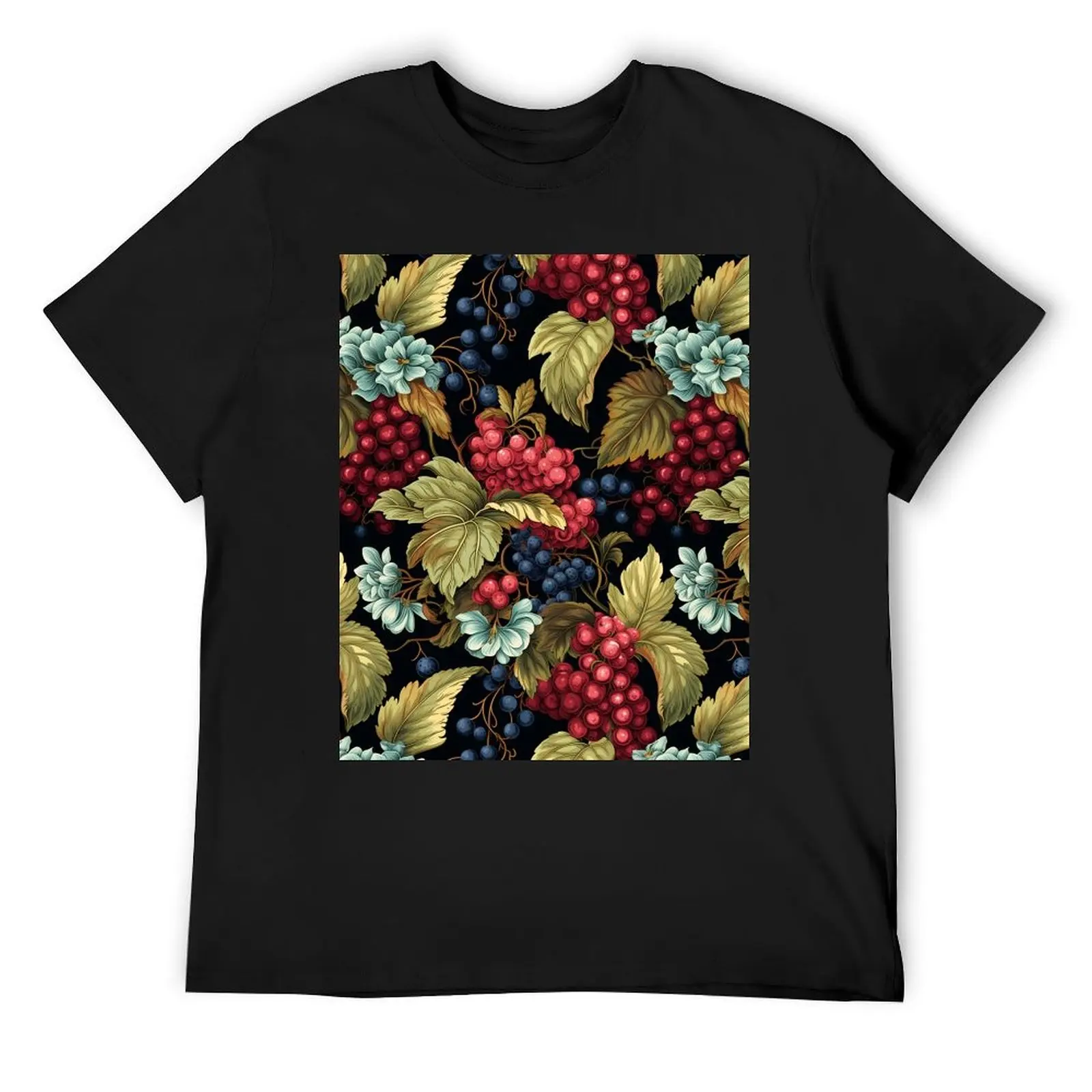 

Victorian Grapes pattern T-Shirt vintage t shirts anime tshirt graphics man t shirt mens vintage t shirts