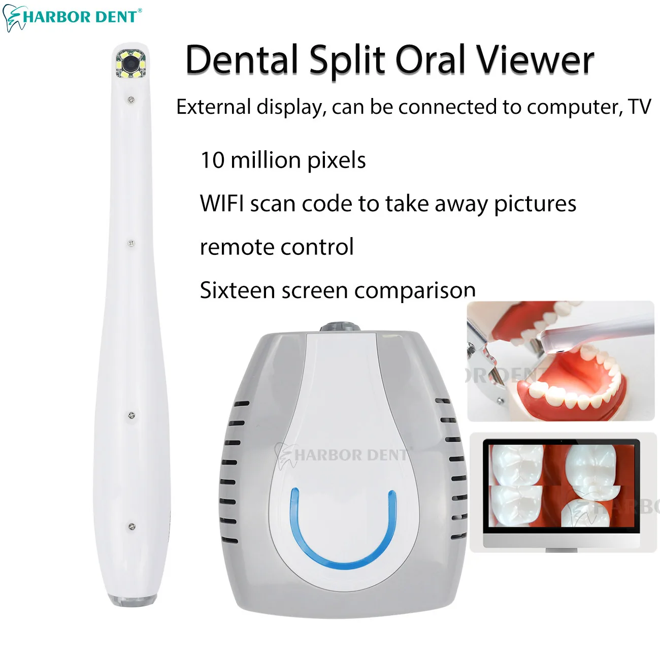 

Dental Split Oral Viewer Intraoral Camera 10.0 Mega Pixel HD WiFi 6 LED Endoscope Dental Equipment Oral Detector Intra Oral Endo