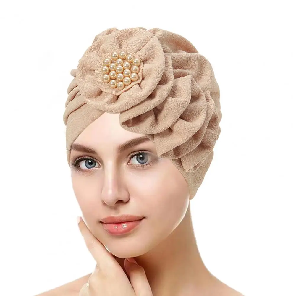 Hair Fixing Turban Hat Winter Hat for Ladies Girls Solid Color Fashionable Women Turban Hat Comfortable Decorative Head Wrap