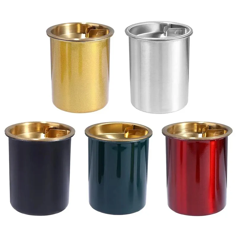 Detachable Metal Stainless Steel Ashtray Creative Funnel Windproof Car Ashtray Cup Living Room Anti-fly Ash Office Home Decor