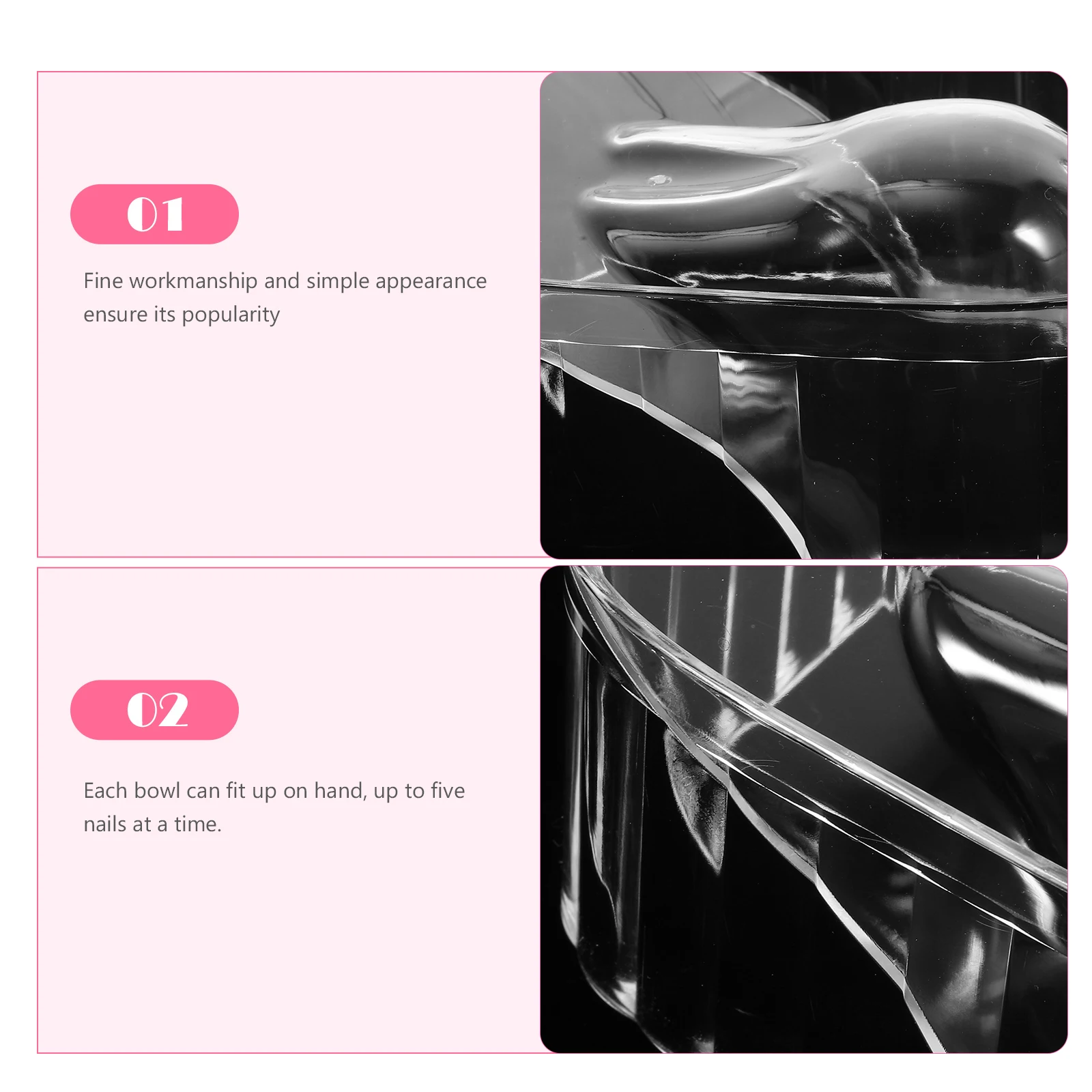 Acryl Hand Schüssel Maniküre Spa Gel Nagellack Entferner Nagel Einweichen Schüssel Schalen Salon Heimgebrauch Nail art Schalen Liefert