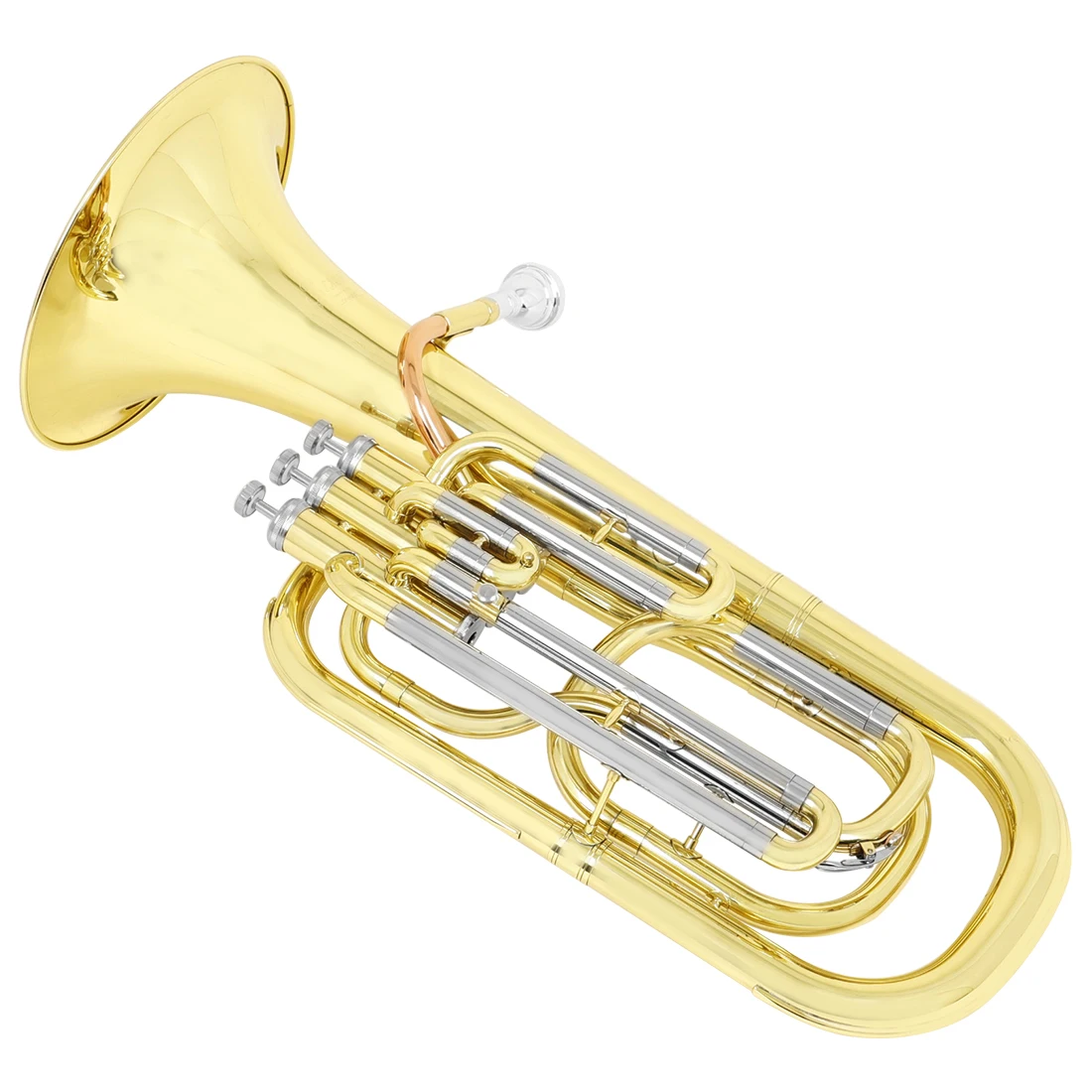 Tenor Horn Hold Trumpet Bb Brass Instrument Professional Triple Key Instrument