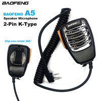 BAOFENG A5 K-Type Speaker Microphone For Walkie Talkie UV-5R UV-82 UV-S9 UV-10R UV-17 UV-20 UV-21Pro UV-22 UV-25L Two Way Radios