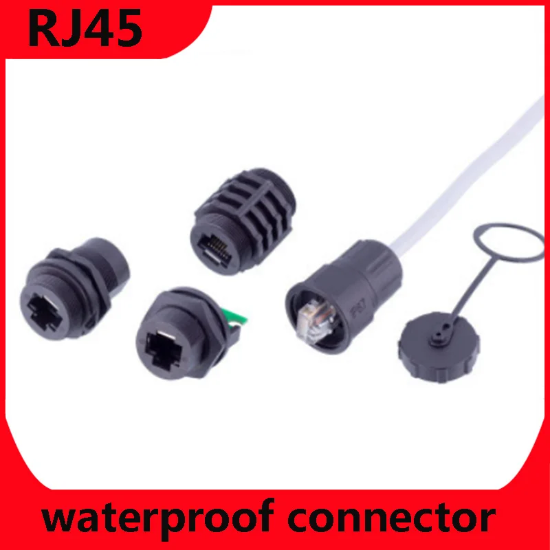 

Waterproof RJ45 Connector CAT5e CAT6a 100 Gigabit IP67 IP68 Boards With Front And Rear Mounting Plugs