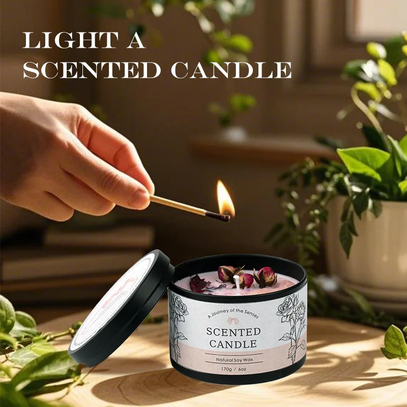 Candele per aromaterapia per uso domestico Incenso a lunga durata per interni per regalare le ragazze Candele profumate di cristallo creative con fragranza di nicchia