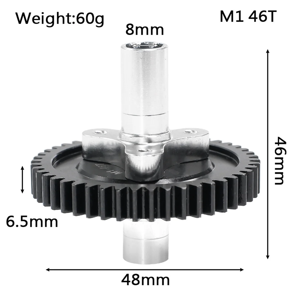 Upgrade 46T M1 Slipper Clutch Gear for Arrma 1/10 Infraction Mega 4x4 SENTON VENDETTA Big Rock 3S Kraton OutCast 4S