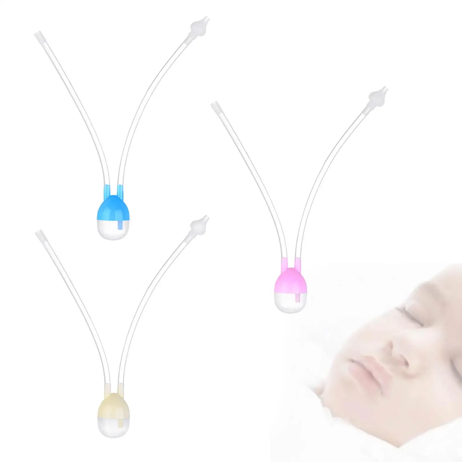 Baby Nasal Aspirator Nose Cleaner for Children with Soft Silicone Suction Tip and Anti Backflow for Gentle Use