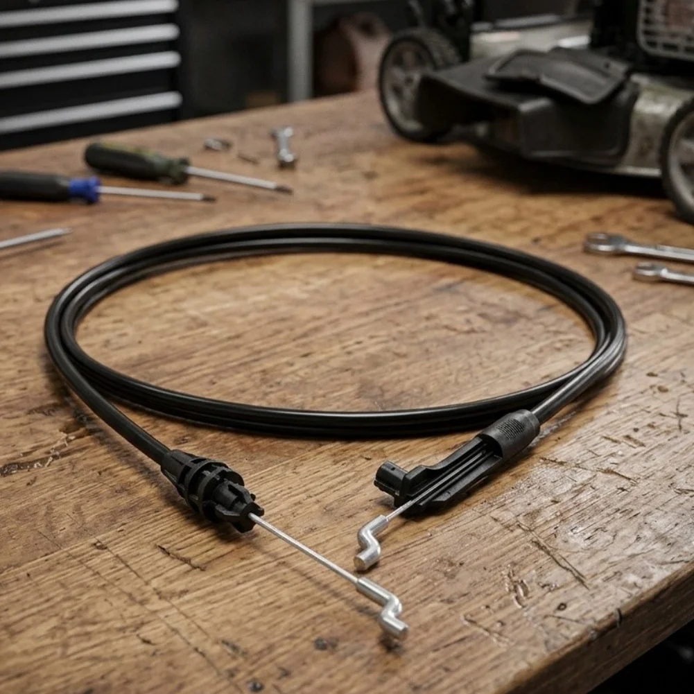 Z-shaped Brake Cable Lawnmower Brake Cable For Lawn Mowing Z-shaped Ends Wear Resistant Secure Connection Plastic And Metal