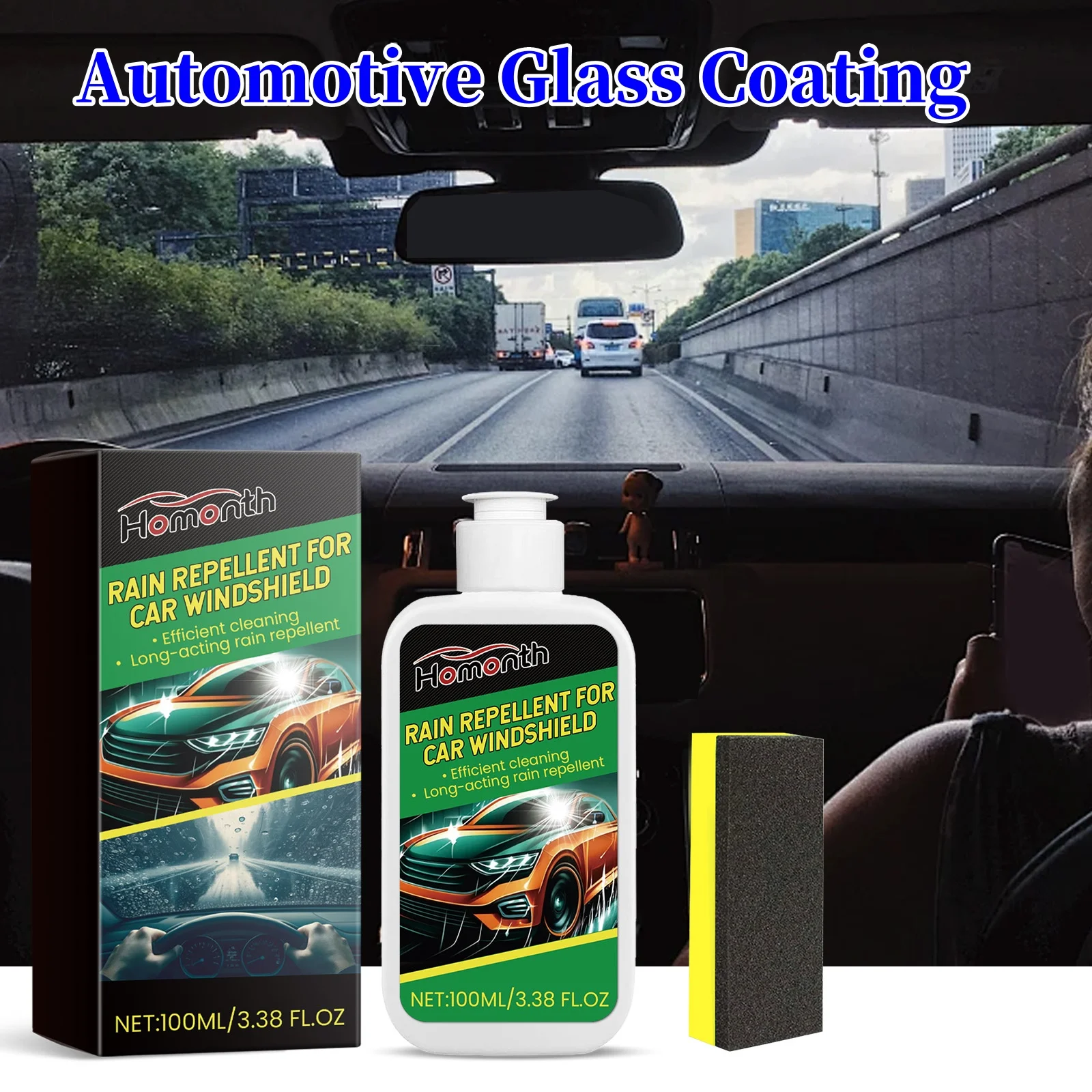 Car Window Cleaner 100ml Car Oil Film Cleaner Spray Multipurpose Streak Free Car Window Cleaner For SUV Glass Navigation Screens