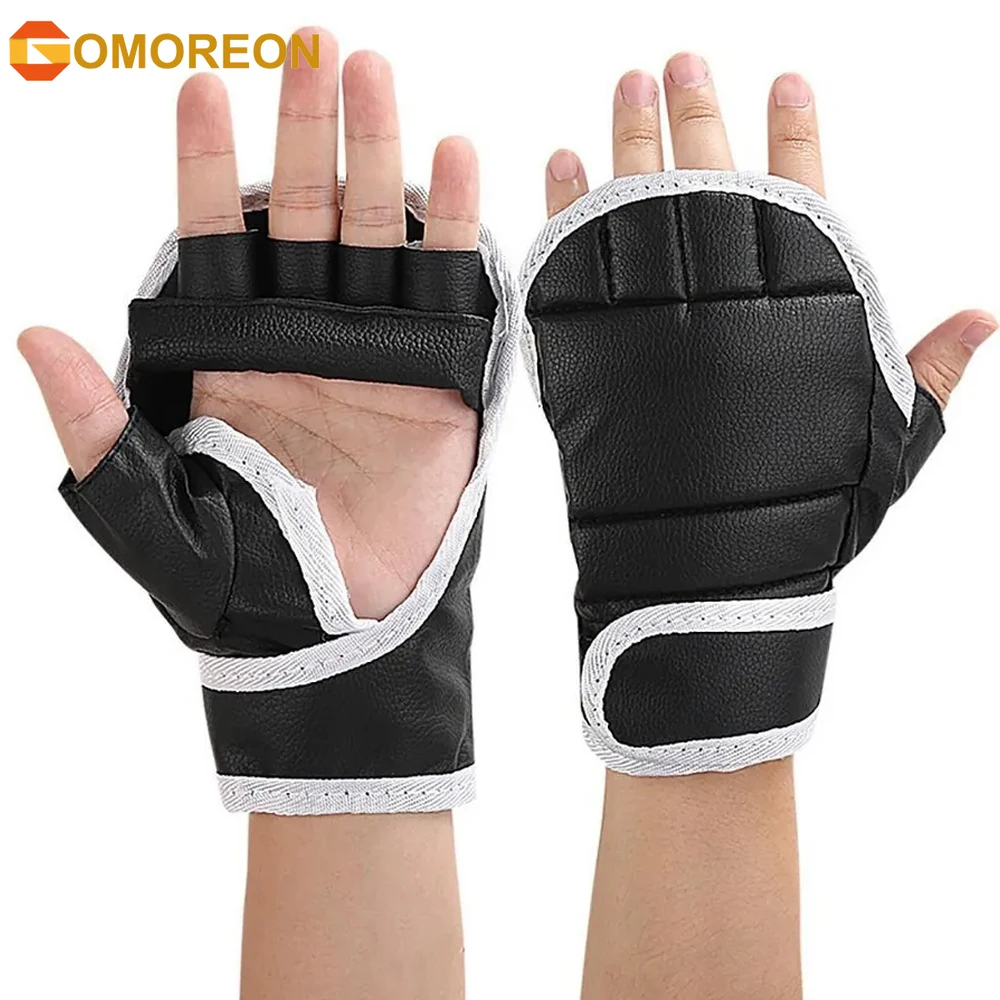 

1Pair Boxing Gloves Half Finger MMA Gloves for Muay Thai Grappling Sparring