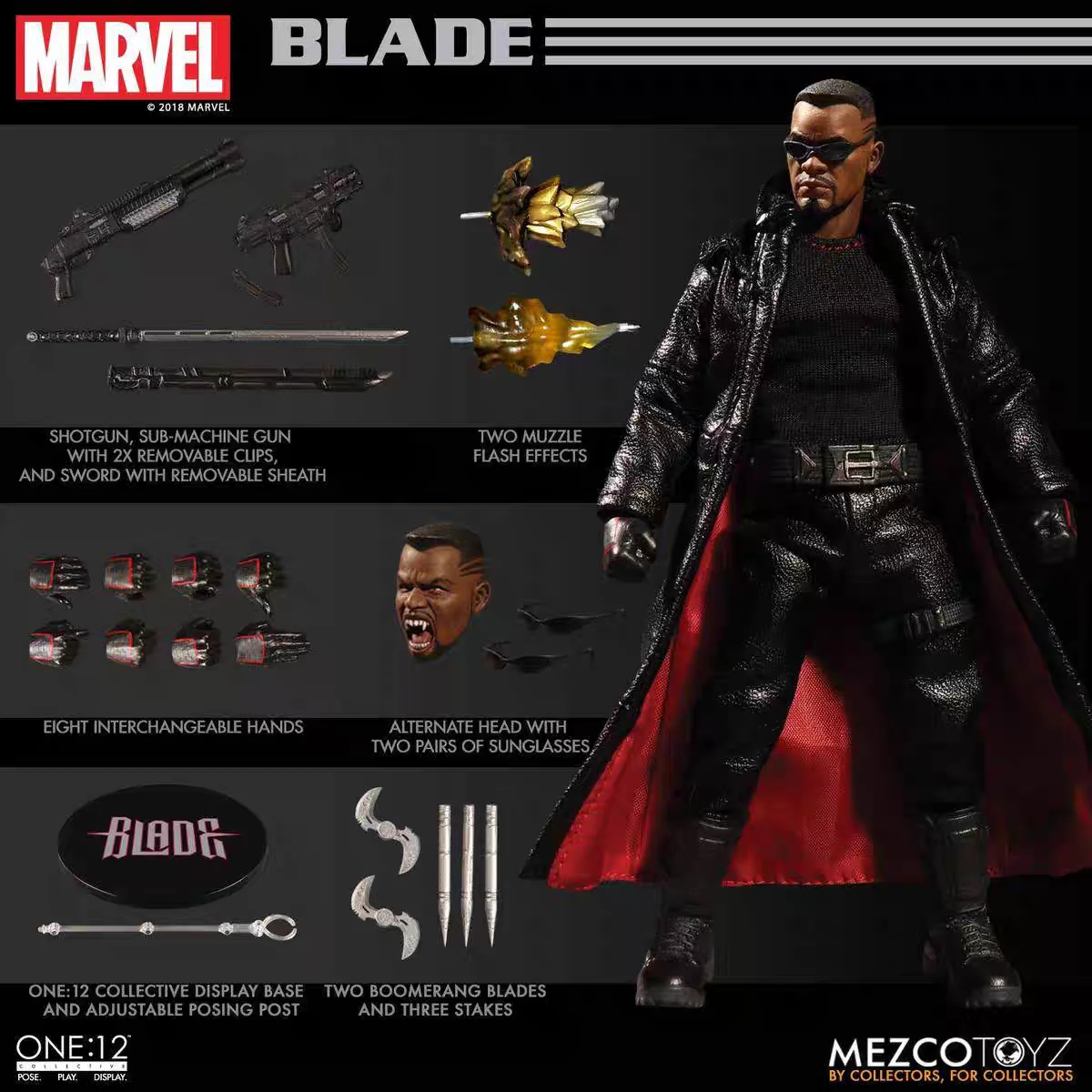 

Mezco Toys One: 12 Blade Action Figure Toy Series Cartoon 1/12 Eric Brooks Model Action Figure Toy Collection Gift