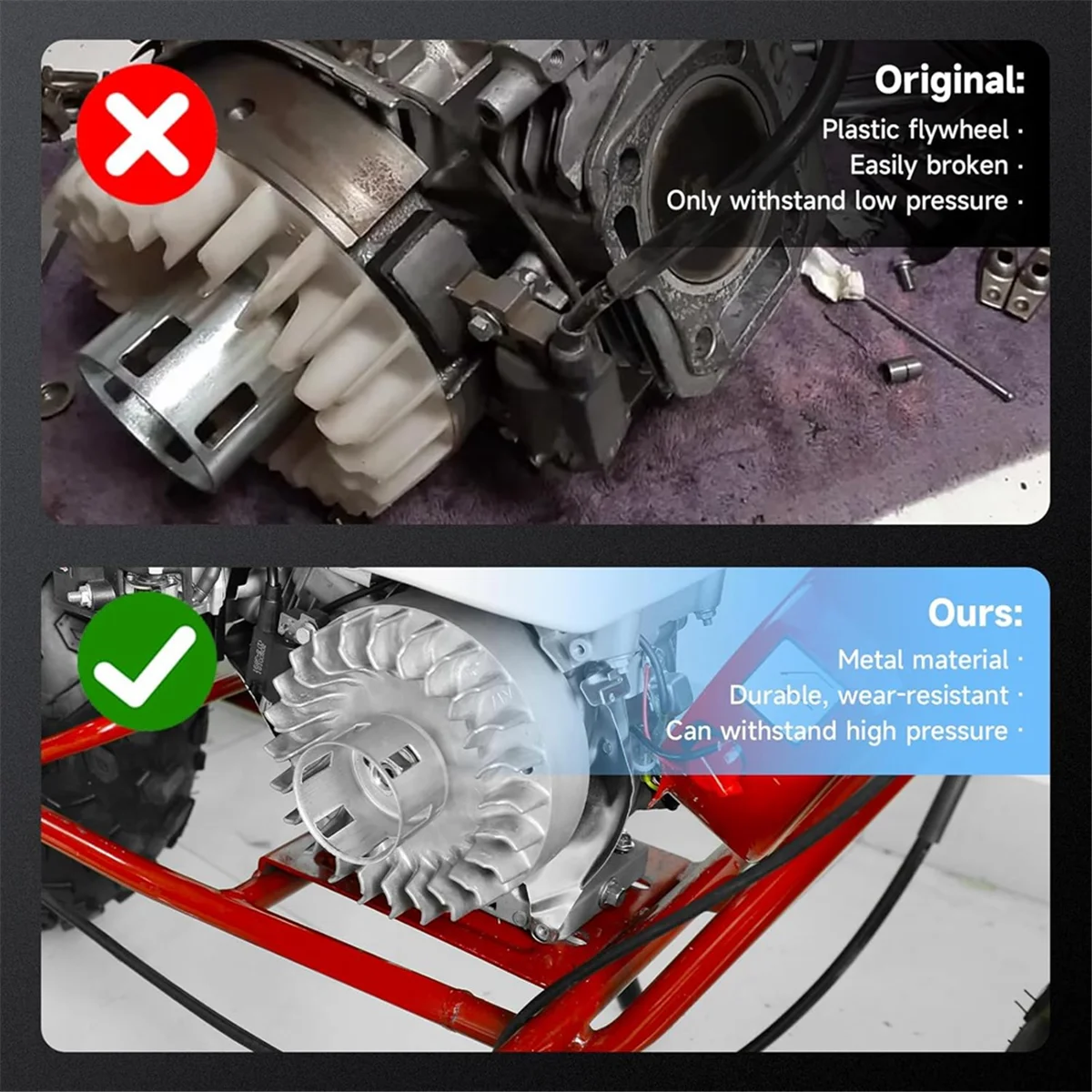 A83Z Aluminum Flywheel 10krpm for 212 Non Hemi Engine Ghost 212cc 224cc 69730 69736 Tilly CT200U BT200X