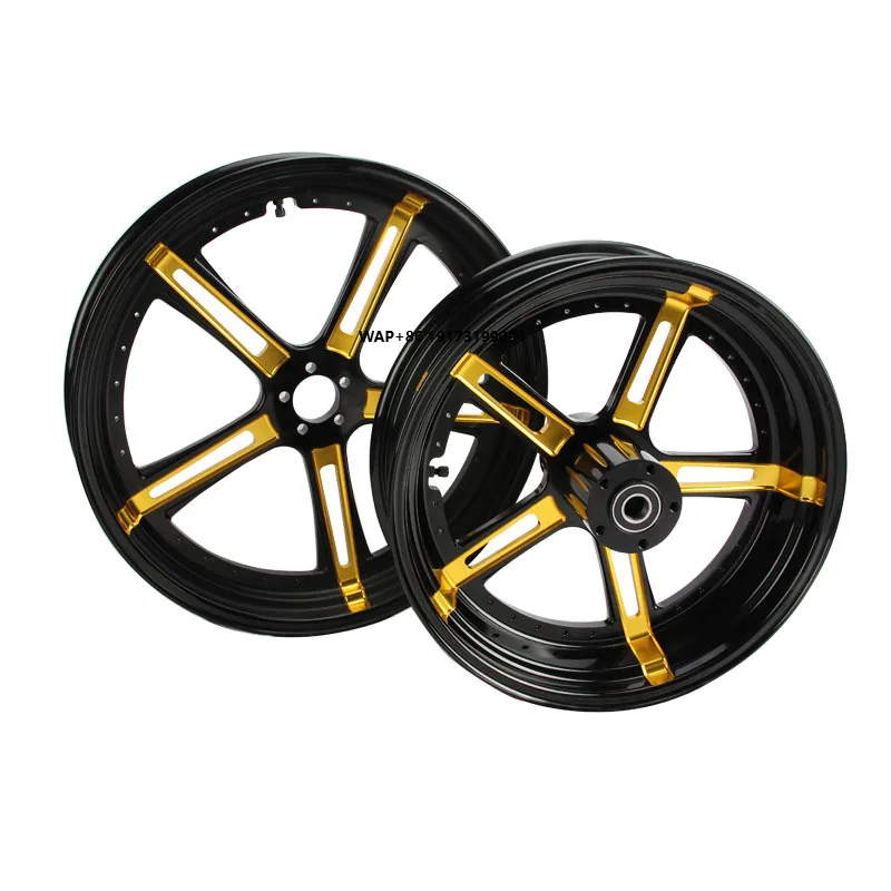 21 Inch Motorcycle Steel Ring Forged Aluminum Alloy Anode Gold Aluminum Wheel 21x3.50 Motorcycle Rim