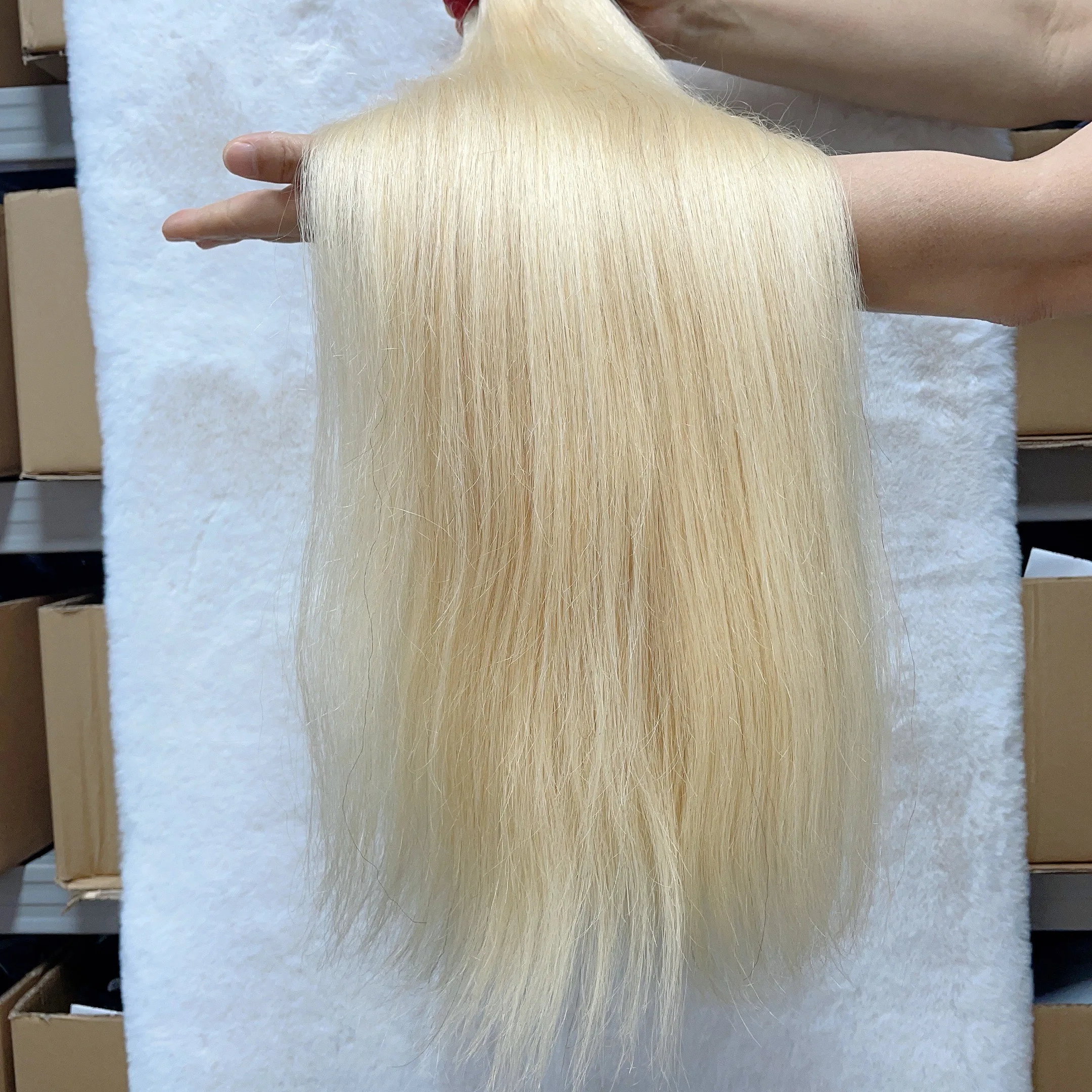 Wholesale 613 Human Hair Bulk For Braiding Human Hair Extensions Honey Blonde Color India Straight Human Hair Bundles For Braids