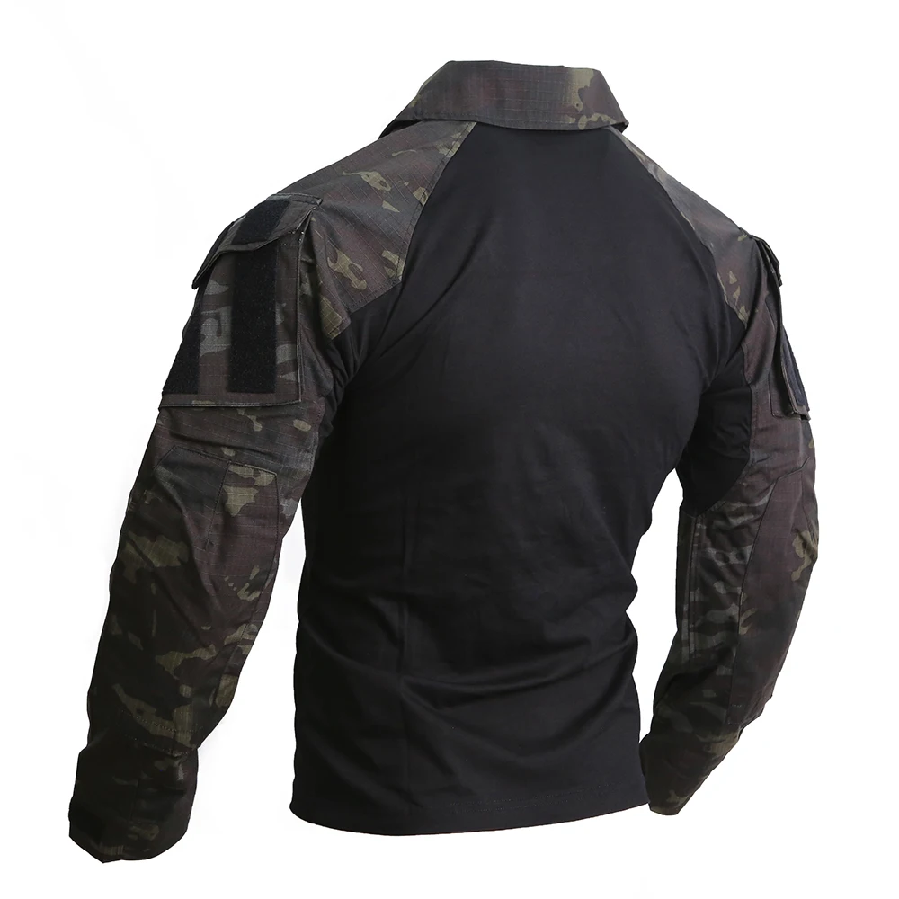 Emersongear E3 Kampfshirts Herren Oberteile Tarnmuster T-Shirt Langarm Sport Jagd Outdoor Wandern Training MCBK – Detail 7