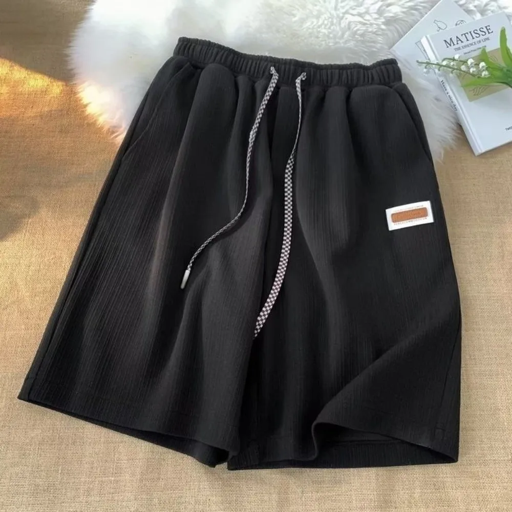 Trendy Thin Shorts for Men Drawstring Elastic Waist Men's Casual Shorts Lightweight Breathable Running Shorts Summer Wear