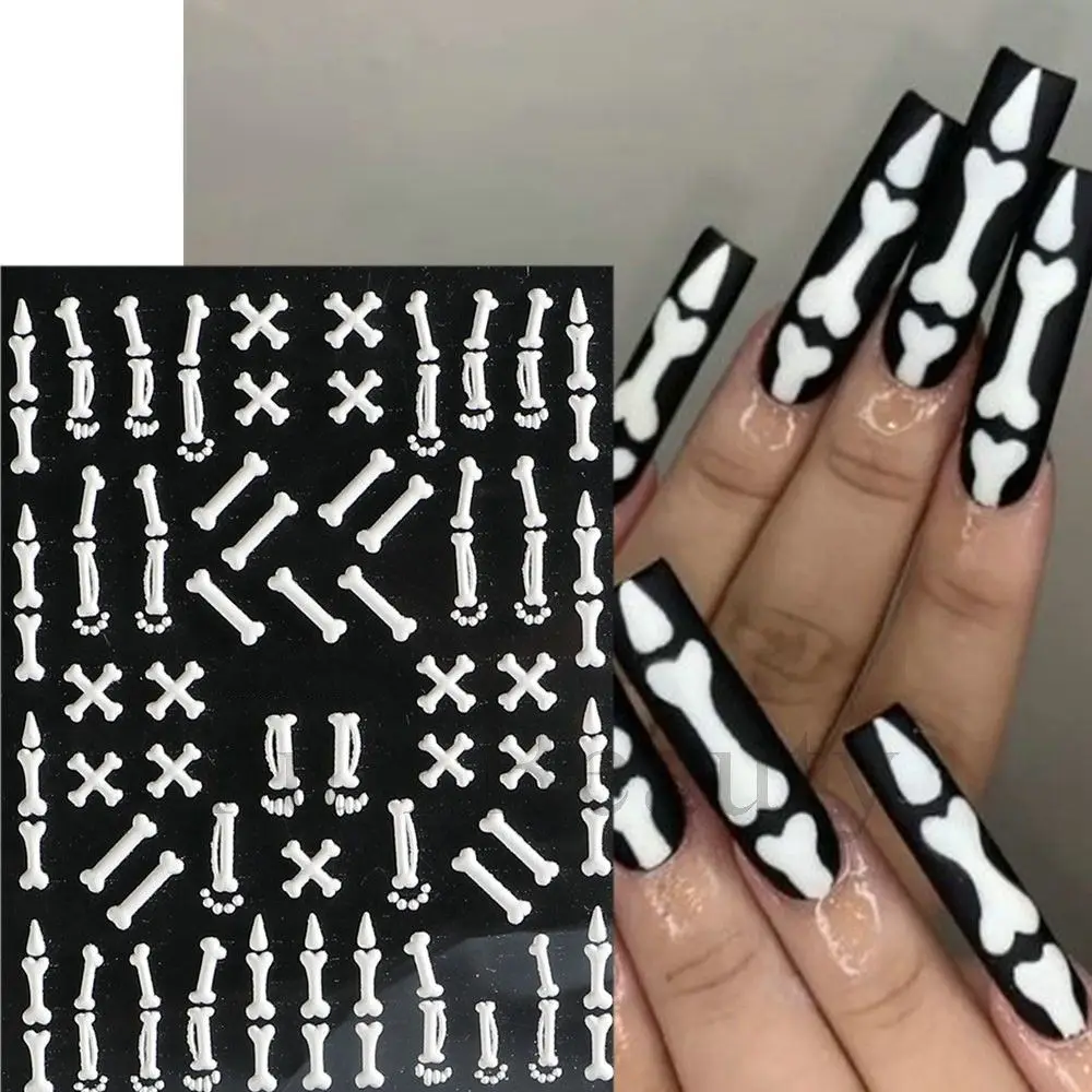 

Halloween Nail Salon Horror Eyes Nail Decoration 5D Adhesive Stickers Nail Art Decals Nail Embossed Sticker Manicuring Sticker