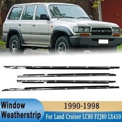 For Toyota Land Cruiser LC80 FZJ80 LX450 1990-1998 Window Weatherstrips Side Door Outer Moulding Trim Sealing Belt 75710-60021