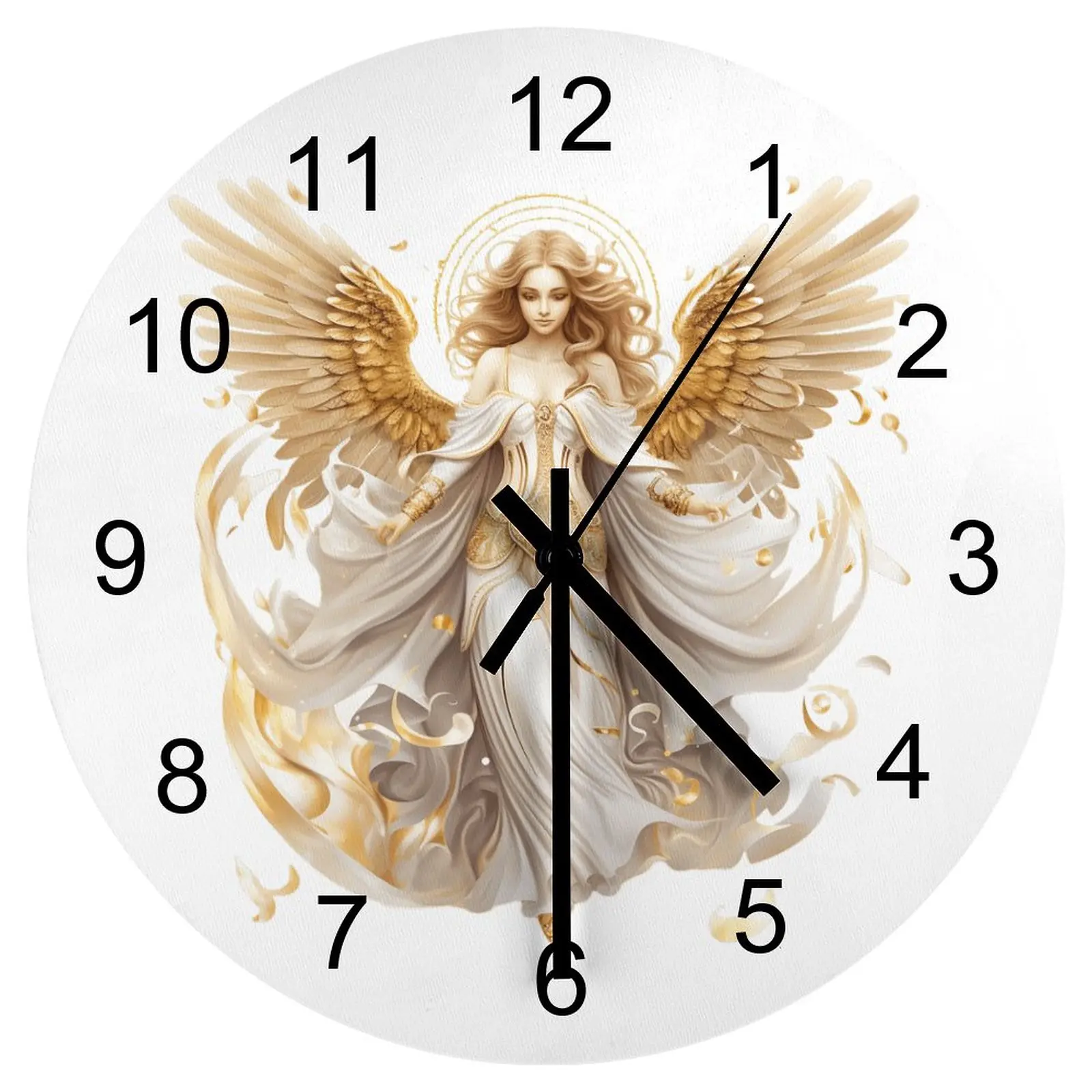 Farm Wall Clock Wings Cherub Cupid Angel Clocks 12 inch Silent Fashion Round Creative Trend Nordic