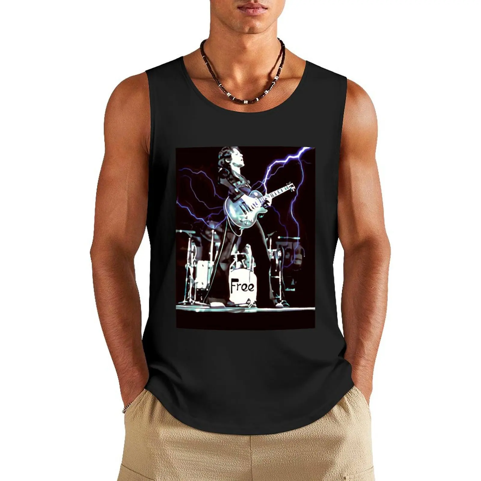 Paul Kossoff in Concert Tank Top gym Men's t-shirts Man summer clothes summer Men's tops