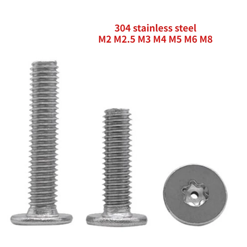 10/20/50pcs M2 M2.5 M3 M4 M5 M6 M8 304 Stainless Steel C-head Plum Blossom Hollow Exhaust Screw SARAD Flat Head Hollow Screw