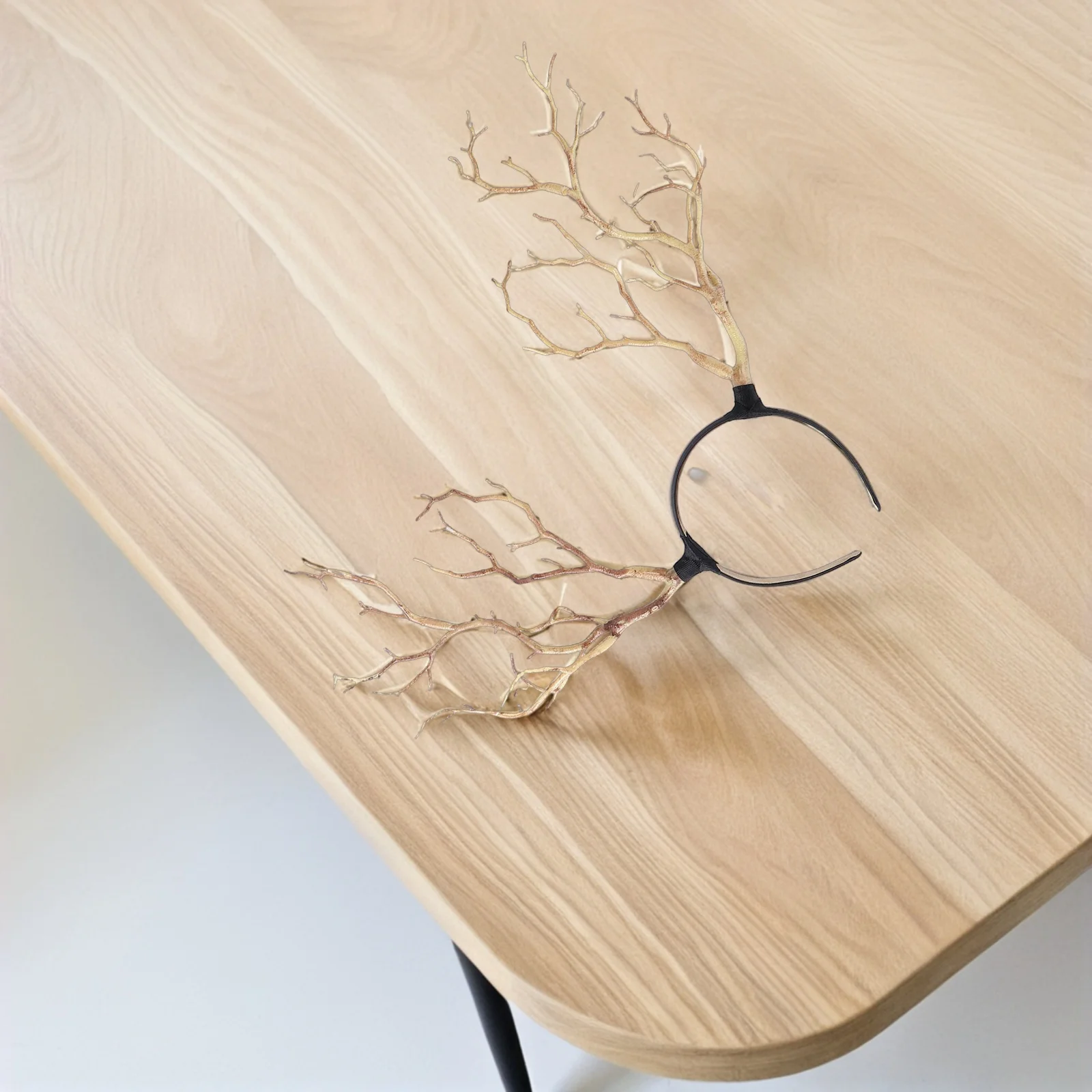 

1pc Witch Horn Headband Exaggerated Branch Design Halloween Hair Hoop Lightweight Party Cosplay Accessory Darkly Style