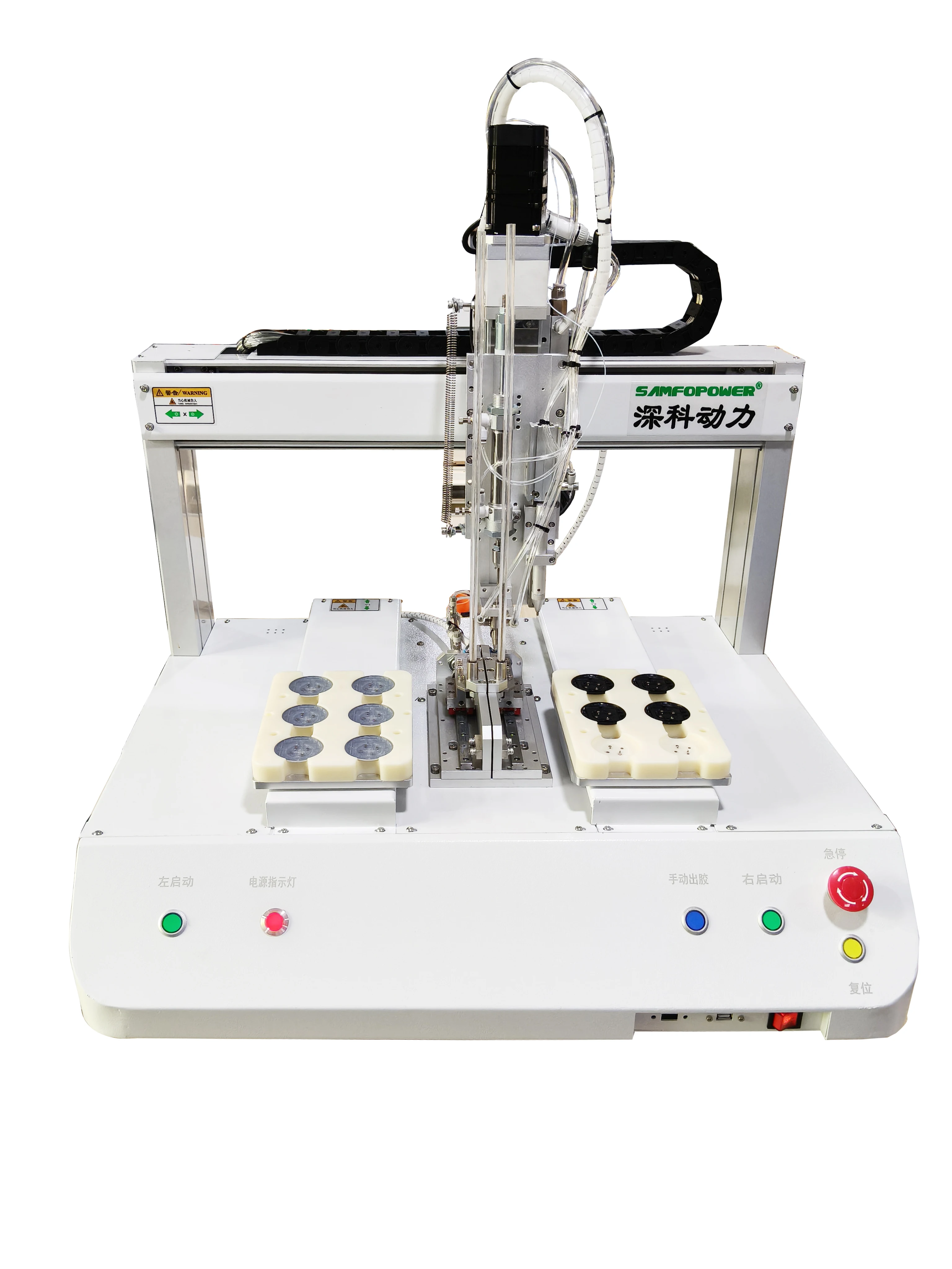 High-Accuracy Cold Glue Dispensing Machine, Locking Adsorption Dual-position Coordinate Drive Type