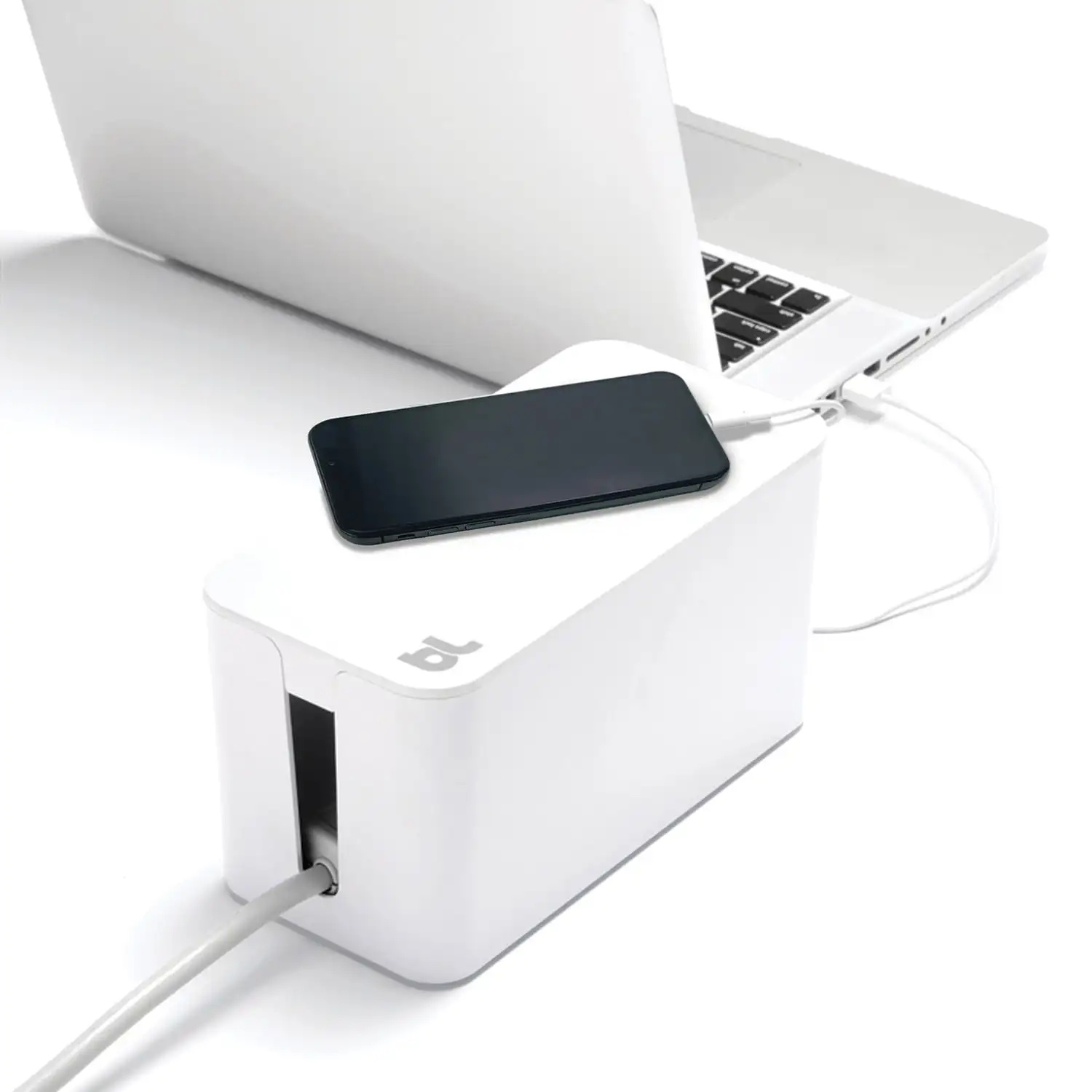 

Bluelounge CableBox Mini Cable Organizer, White, BLUCBM-WH-US