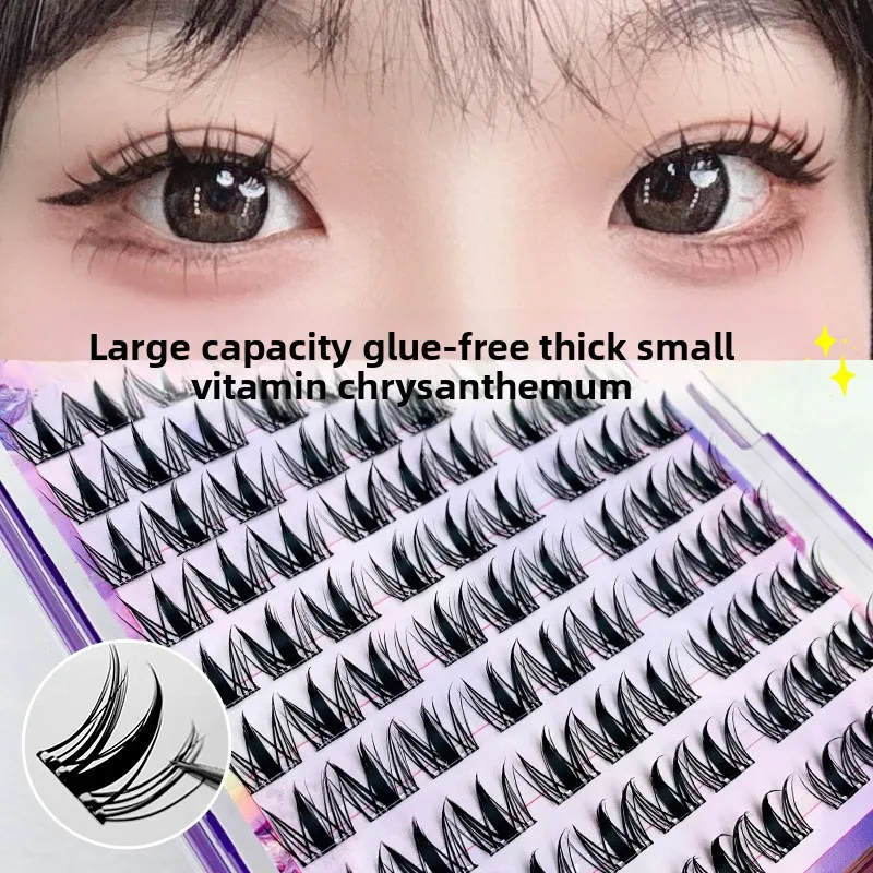 接着剤不使用の自己粘着ふわふわつけまつげボリュームのある再利用可能なカーリングマンガアイラッシュ簡単除去 11-13 ミリメートル