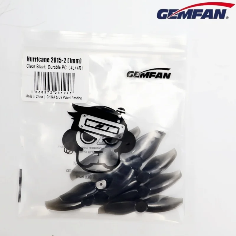 4 Paar GEMFAN 2015 Hurricane 2X1,5 2-Blatt PC Propeller 1,0 mm/1,5 mm für RC FPV Freestyle 2 Zoll Zahnstocher Drohne DIY Teile