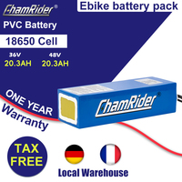 ChamRider 36V Ebike Battery 48V 20A 30A BMS 350W 500W 750W 18650 Cell Lithium Pack 20.3AH For E Bike Bicycle Electric Scooter