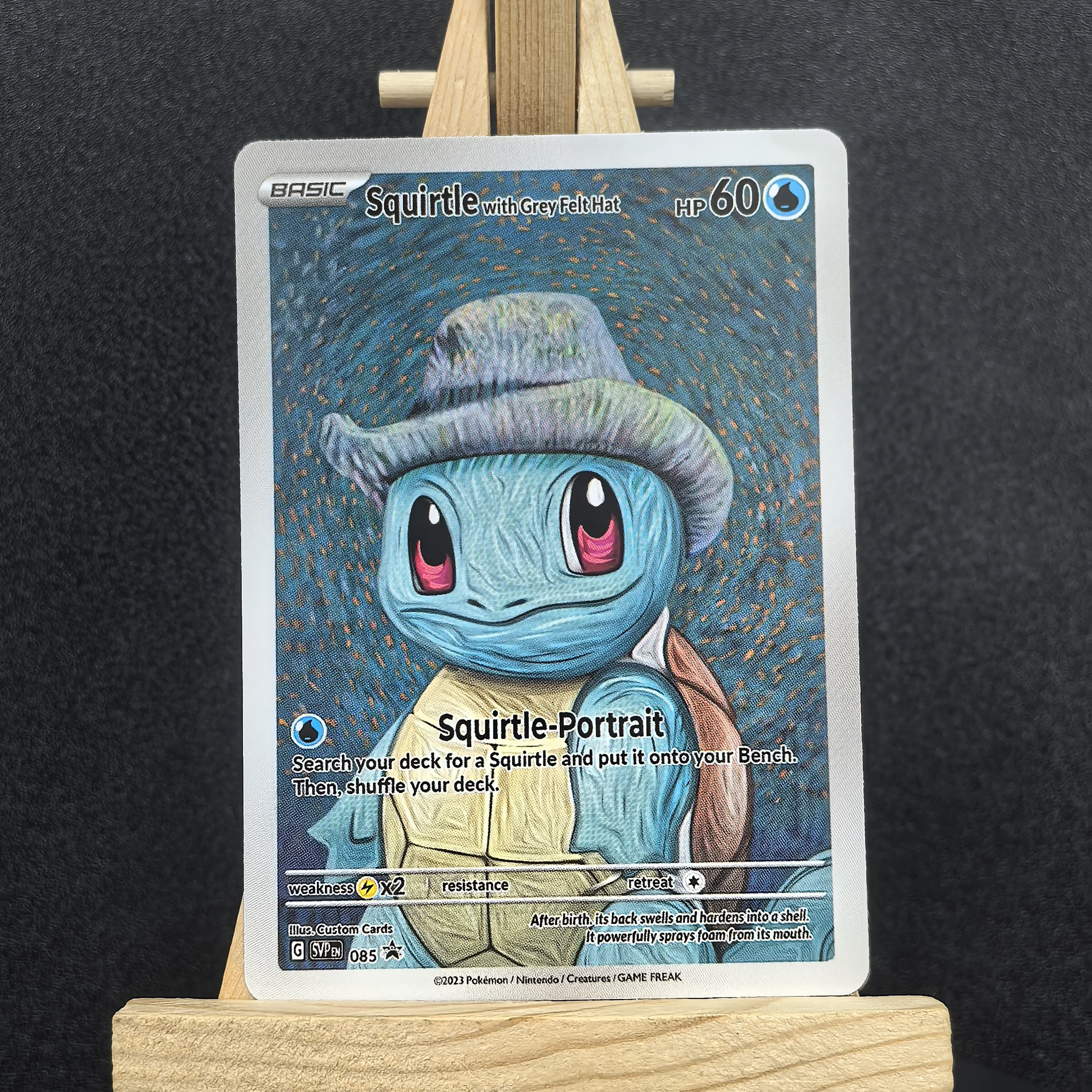 2023 Van Gogh Museum Pokemon Cards PTCG Anime Van Gogh 085 Smeargle RARE Self Made Single Cards Classic Game Anime Cards Gift