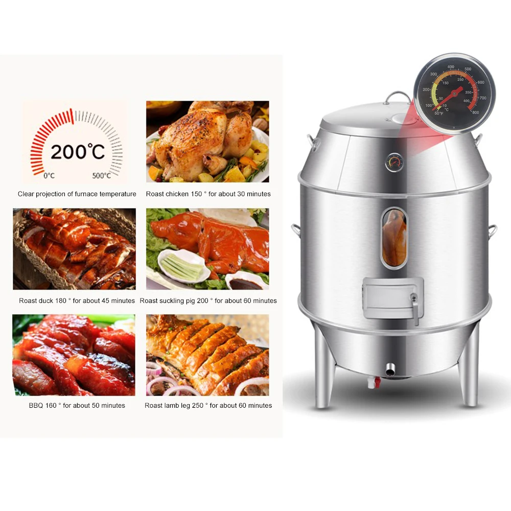 Termómetro de lectura instantánea para horno, medidor de temperatura para cocinar en el hogar, barbacoa, parrilla, ahumador, 0-400 ℃