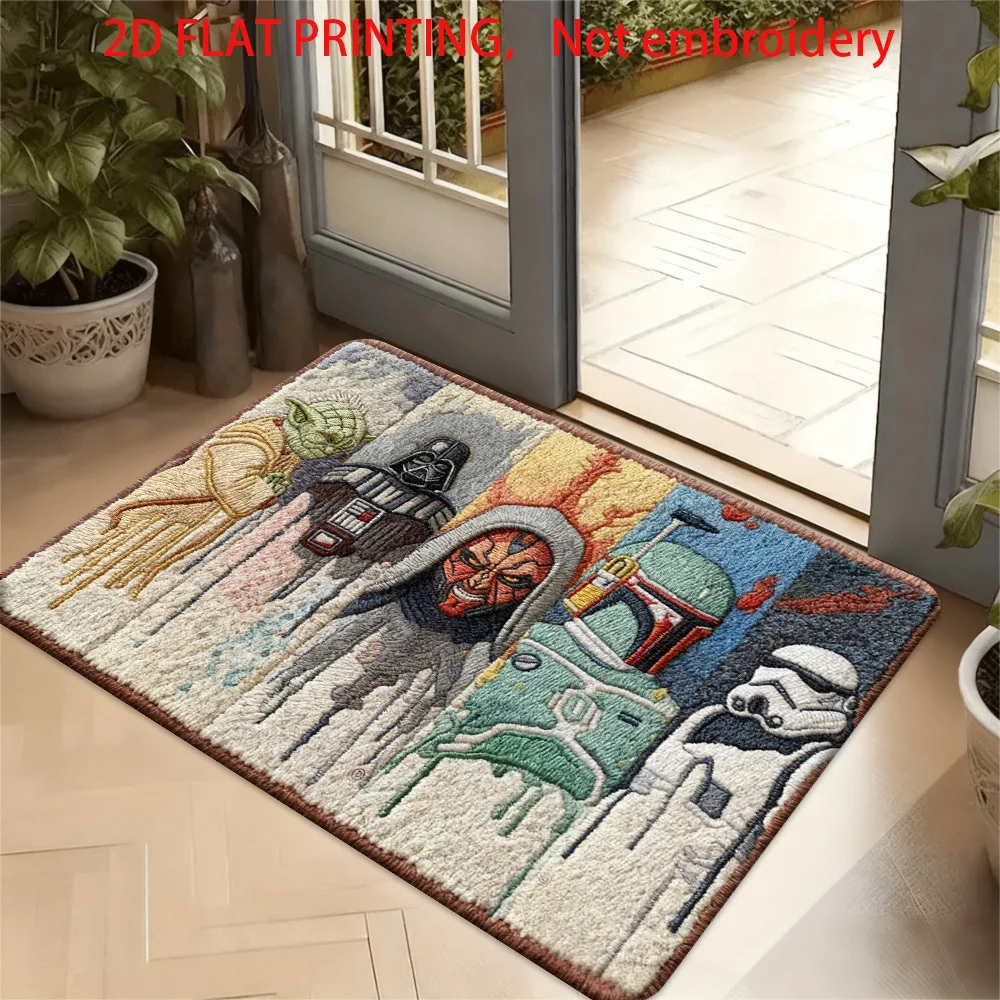 Tapete Temático STAR WARS para Ambientes Internos/Externos - Tapete de Chão com Logo Icônico Adequado para Casa, Quarto, Entrada - Decoração de Ambiente e para Fãs de Ficção Científica
