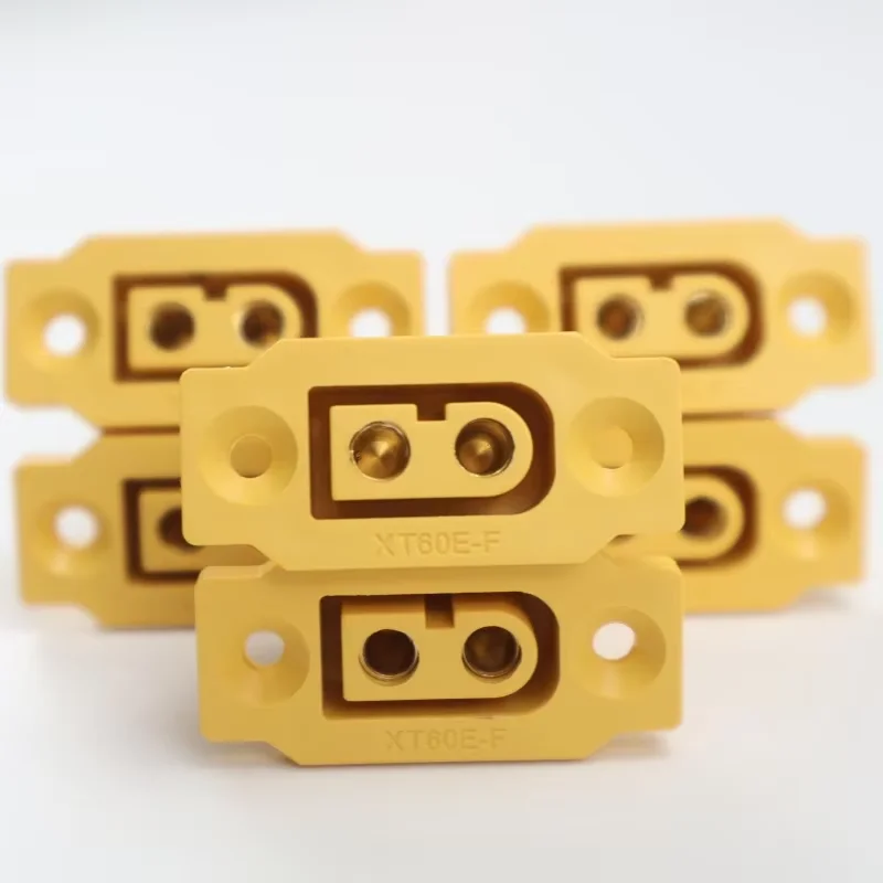 6/12PCS XT60E-F Female Plug Connector XT60 Socket Plugs Panel Mount Fixed With Screws For RC FPV Lipo Battery RC Quadcopter