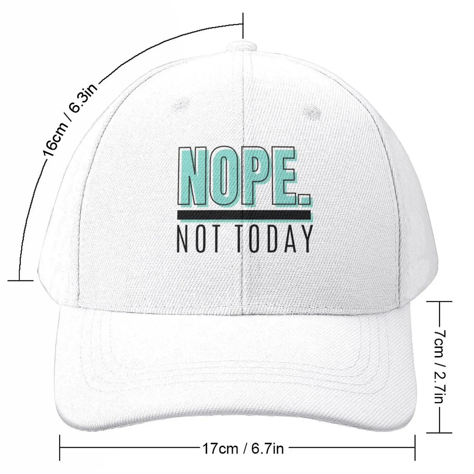 NOPE. Not Today Baseball Cap Anime Beach Outing Streetwear Dropshipping Girl Men's