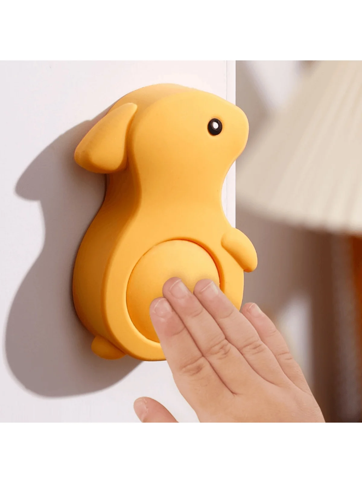 1pc Non-Drilling Anti-Pinch Animal Safety Door Blocker | Creative Cute Door Wedge | Anti-Collision Protector Silicona protector