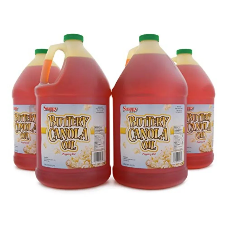 Butter Flavored Popcorn Oil with Canola Base for Machines and Stovetops