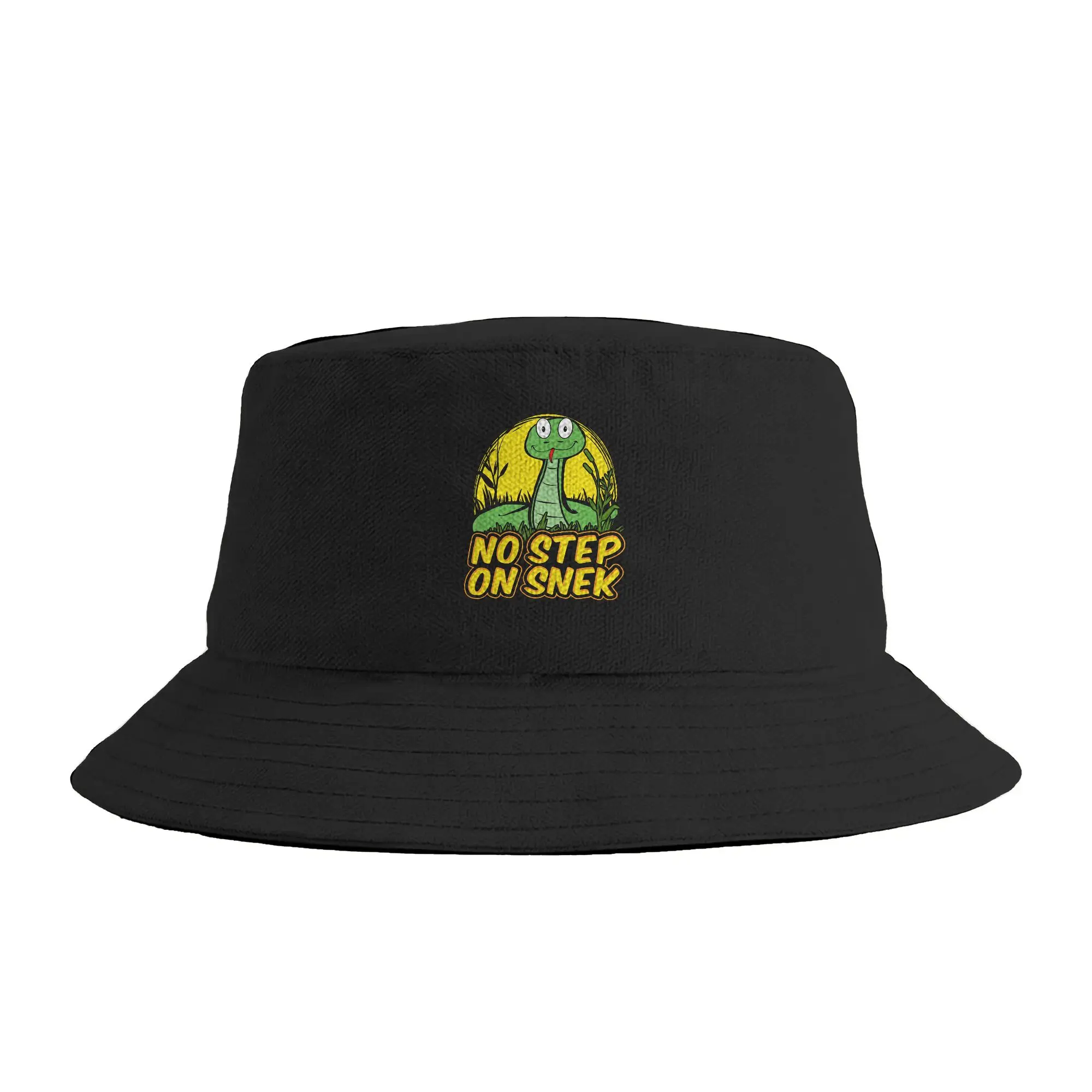 Gift No Step On Snek Bucket Hat  Outdoor Fisherman Caps Breathable Beach Travel Sun Hats For Men Women Funny Graphic Cap