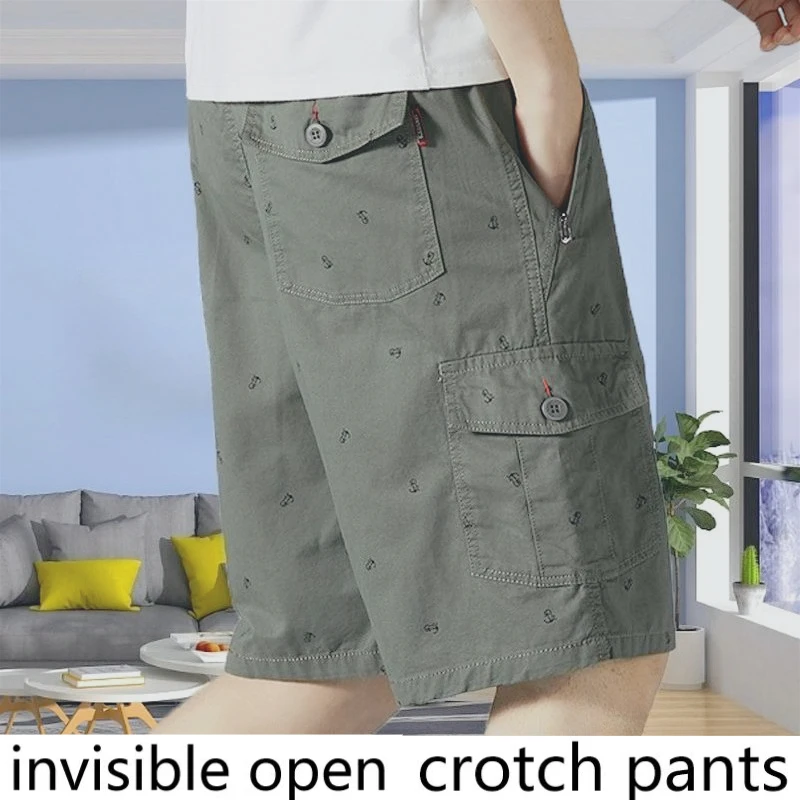 

Брюки с невидимым шаговым швом, свободные пляжные повседневные брюки, брюки с пятью точками для пар, лето, джинсовые шорты Ropa Hombre