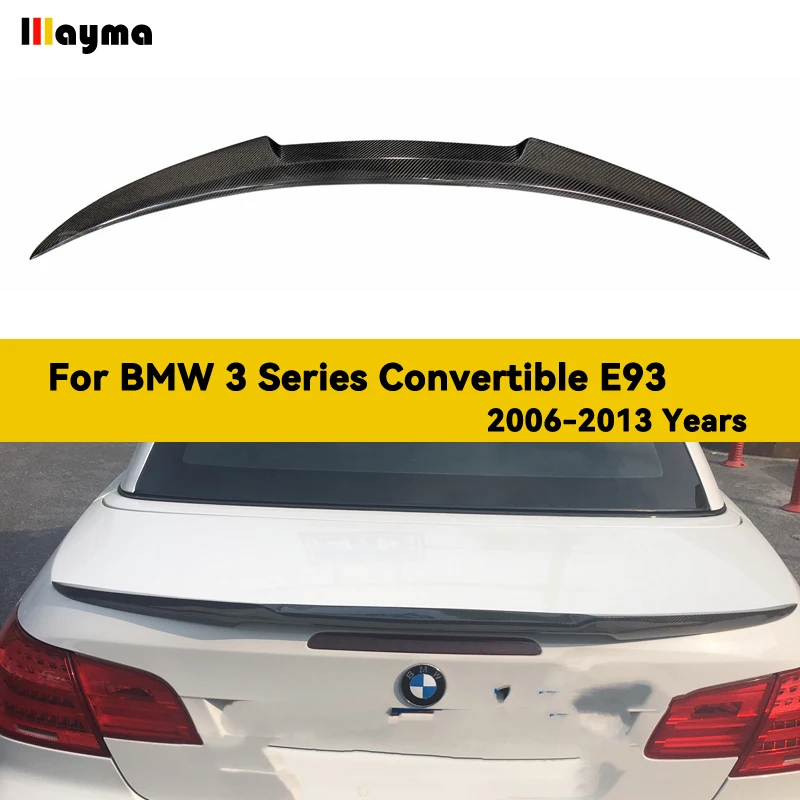 

M4 Style Real Carbon Fiber Car Rear Boot Trunk Spoiler Wing for BMW 3 Series 320i 330i 335i 2007 - 2013 Convertible E93