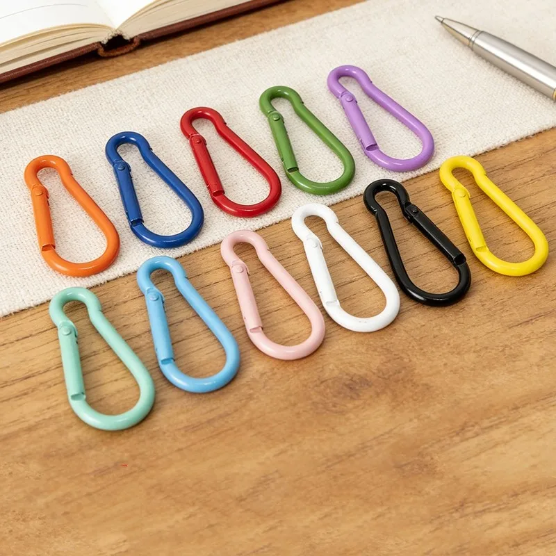 24 pcs Candy Color Snap Hooks for Daily Key Ring Holder, Compact Lightweight, Gourd Shape Design, Multipurpose