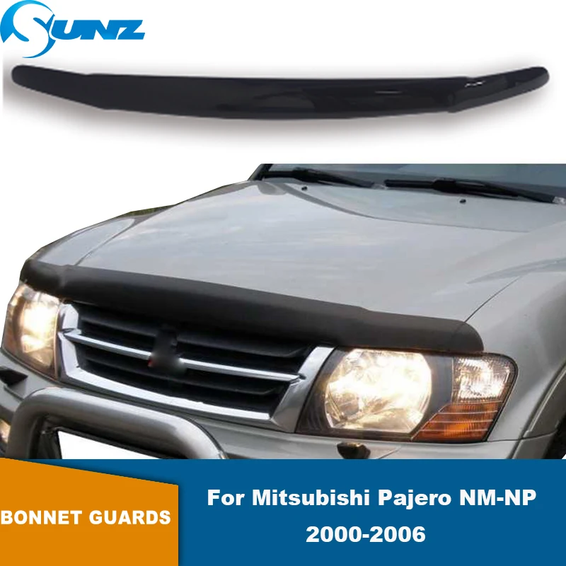

Bonnet Guard For Mitsubishi Pajero NM-NP 2000 2001 2002 2003 2004 2005 2006 Front Bug Shield Hood Deflectors Bonnet Protector